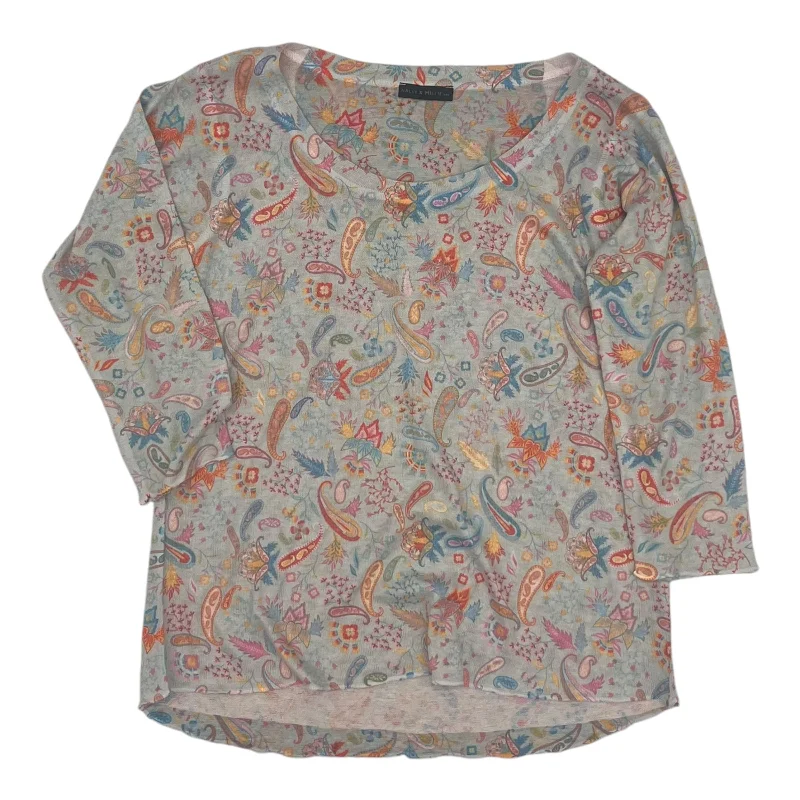 Top 3/4 Sleeve By Nally And Millie In Paisley Print, Size:Sp