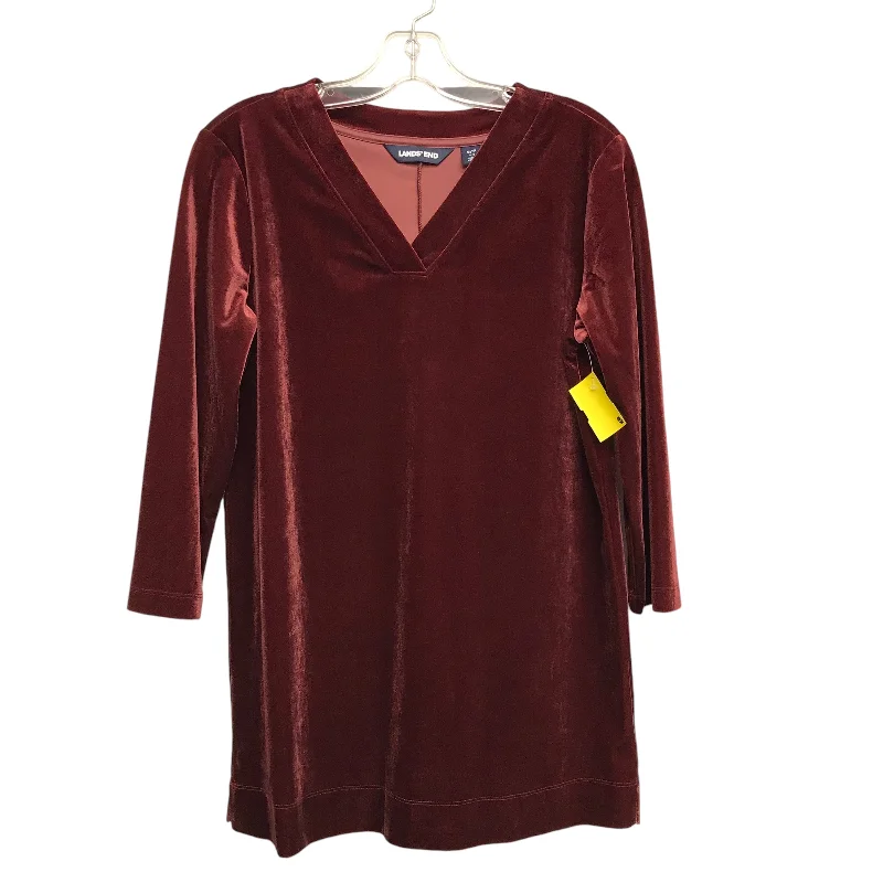 Top 3/4 Sleeve By Lands End In Red, Size:S