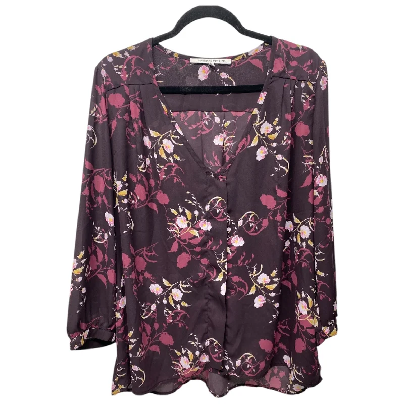 Top Long Sleeve By Collective Concepts In Floral Print, Size: 2x