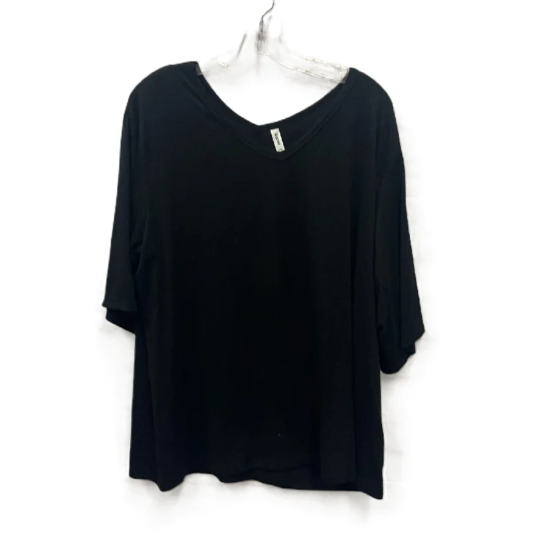 Top 3/4 Sleeve By Sueani In Black, Size: 2x