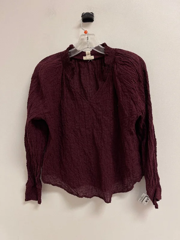 Top Long Sleeve By Ana In Purple, Size: S