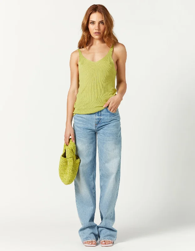 Emily Knit Tank - Lime