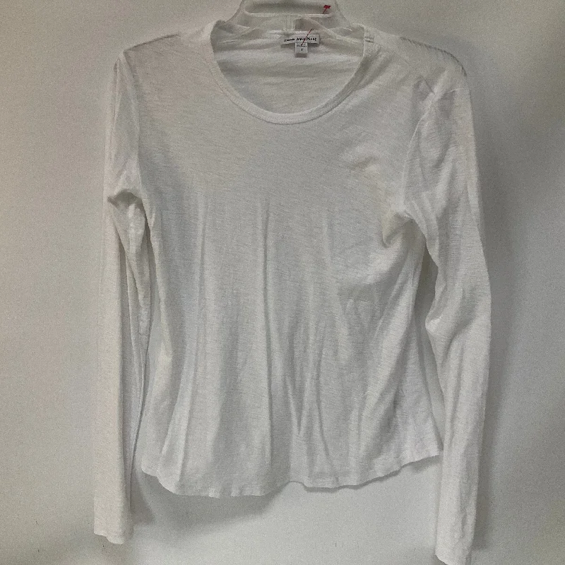 Top Long Sleeve By James Perse In White, Size: S