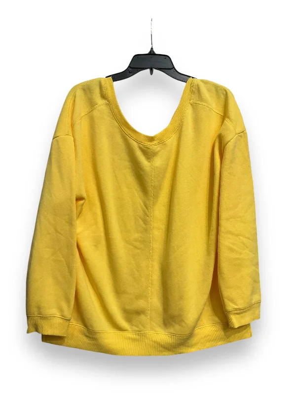 Top Long Sleeve By Clothes Mentor In Yellow, Size: L