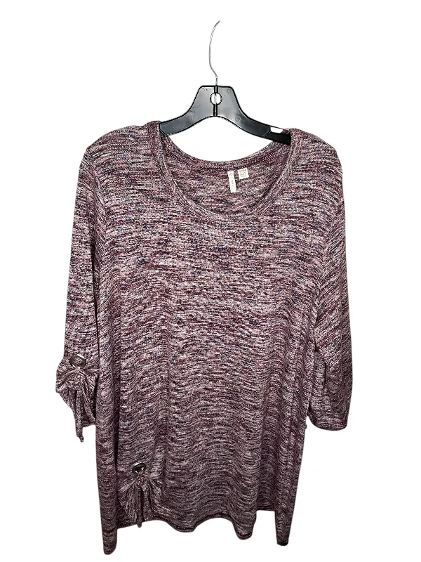 Top Long Sleeve By Cato In Purple, Size: 18