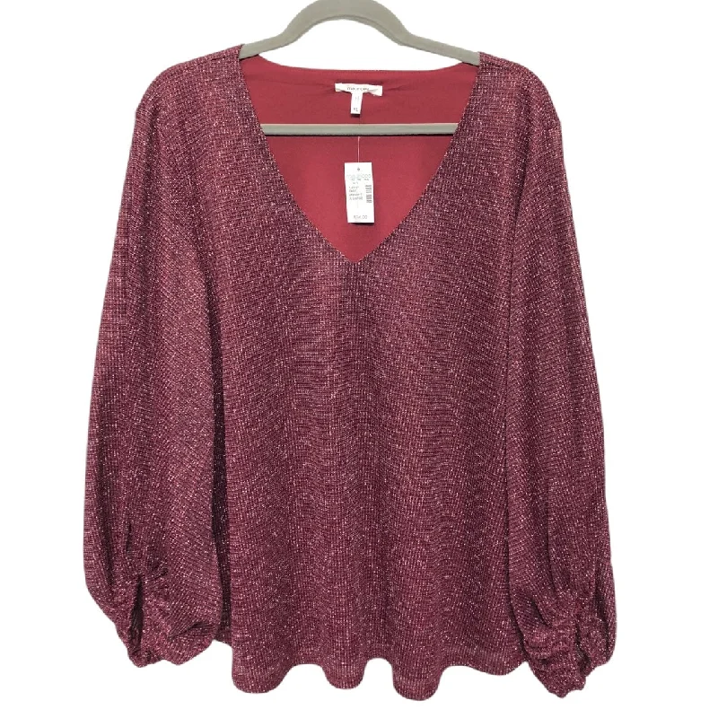 Top Long Sleeve By Maurices In Red, Size: Xl