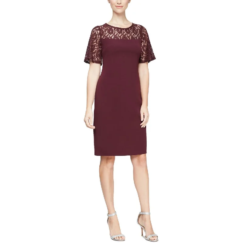 SLNY Womens Sequined Knee-Length Cocktail and Party Dress