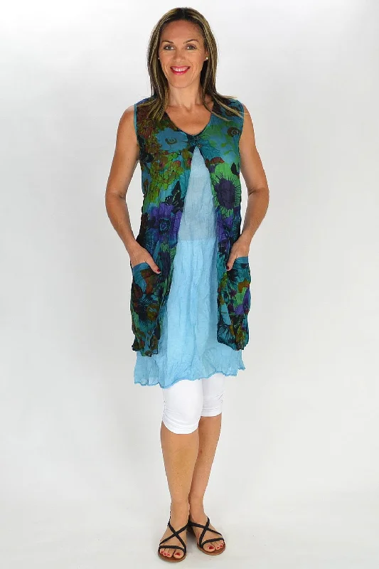 Aqua Blue Anne-Louise Tunic