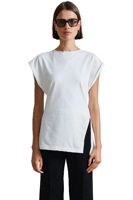 Apiece Apart Asymmetric Tunic Tee in Cream