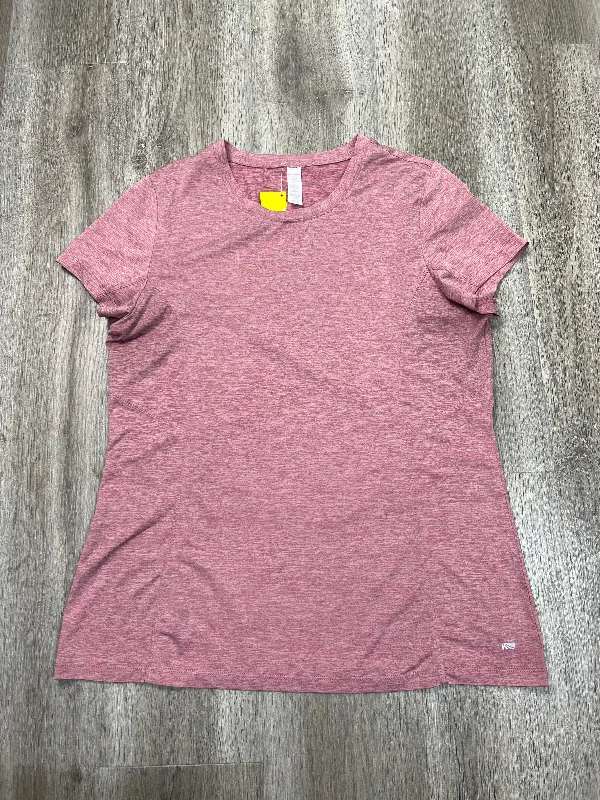 Athletic Top Short Sleeve By Marika In Pink, Size: L