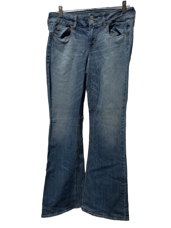 Blue Denim Jeans Flared American Eagle, Size 10