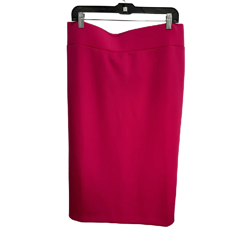 Skirt Midi By Eloquii In Pink, Size: 14