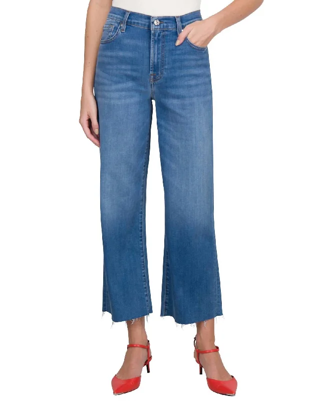 Cropped Alexa Jeans In Sapphire Blue