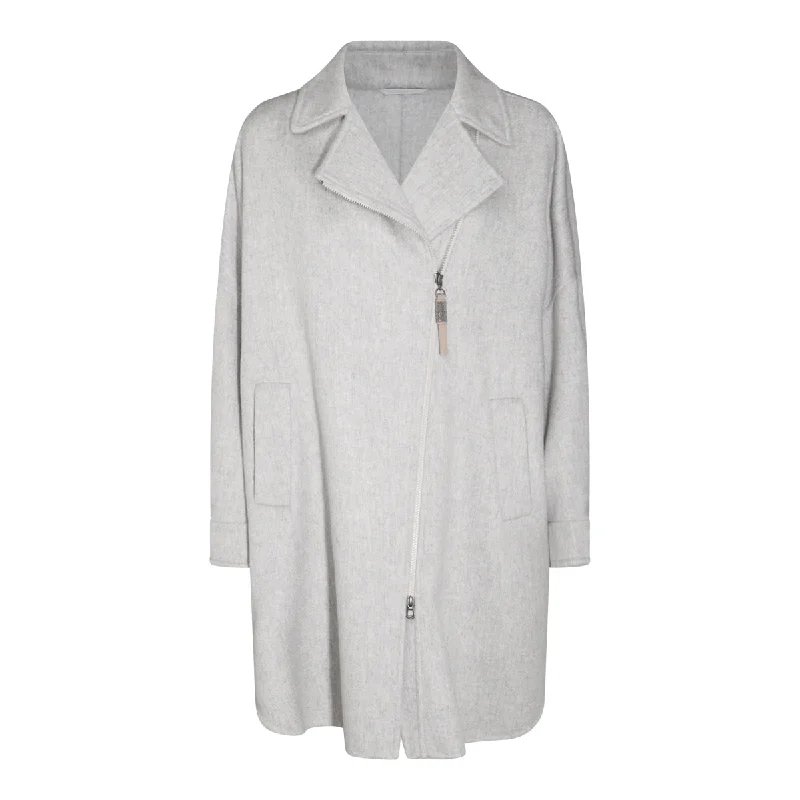 Brunello Cucinelli Coats Light Grey