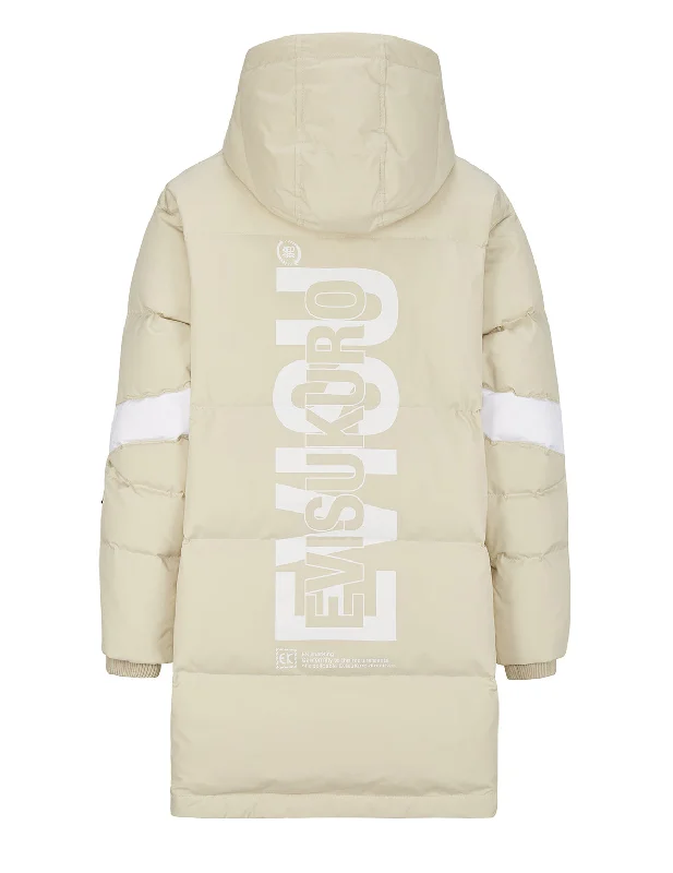 Logo Print Padded Coat