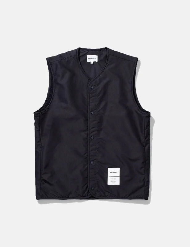 Norse Projects Otto Tab Series Fleece Gilet - Dark Navy Blue