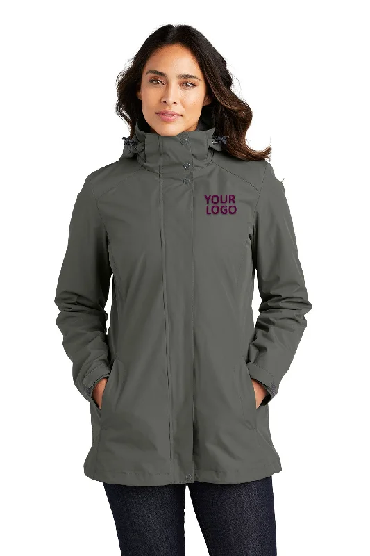 Port Authority Ladies All-Weather 3-in-1 Branded Jackets, Storm Grey