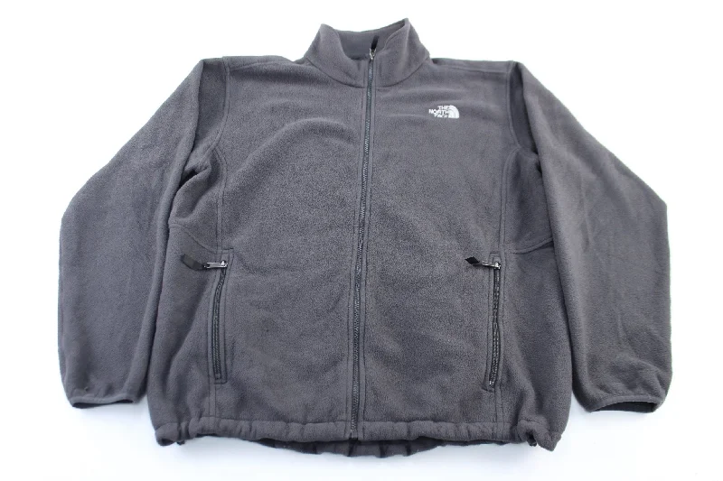 The North Face Embroidered Logo Grey Zip Up Jacket