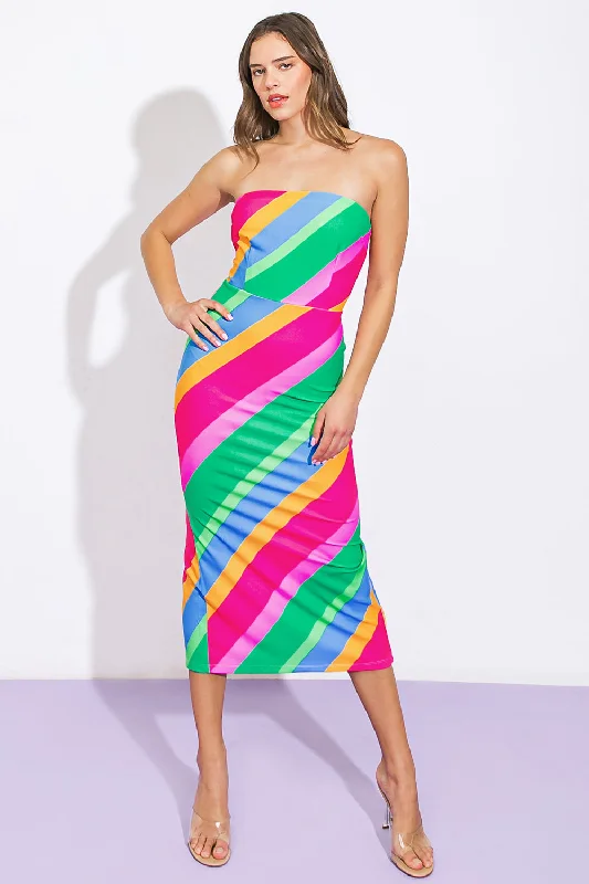 ALL OR NOTHING PONTI MIDI DRESS