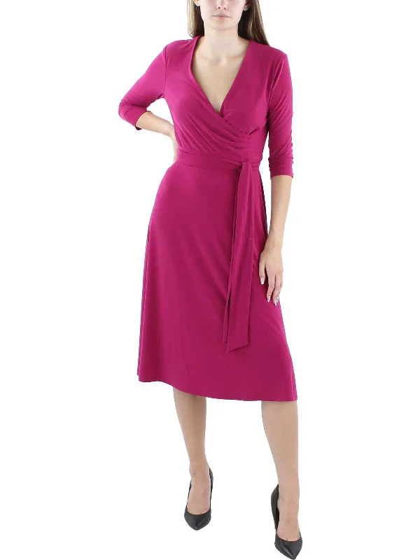 Womens Pleated Jersey Maxi Dress