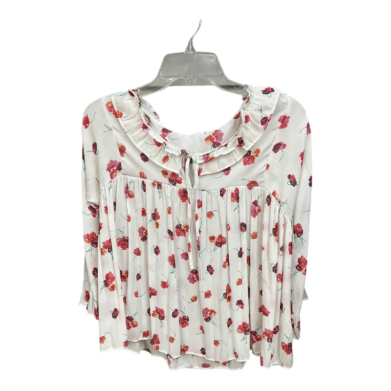 Floral Print Blouse 3/4 Sleeve Gap, Size Xs