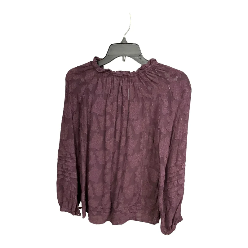 Plum Blouse Long Sleeve J Jill, Size Petite   Xs