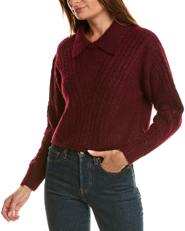 525 America Alecia Mixed Cable Pullover