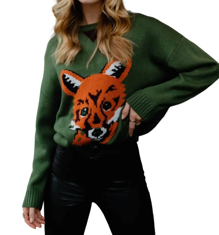 Fox Sweater In Green